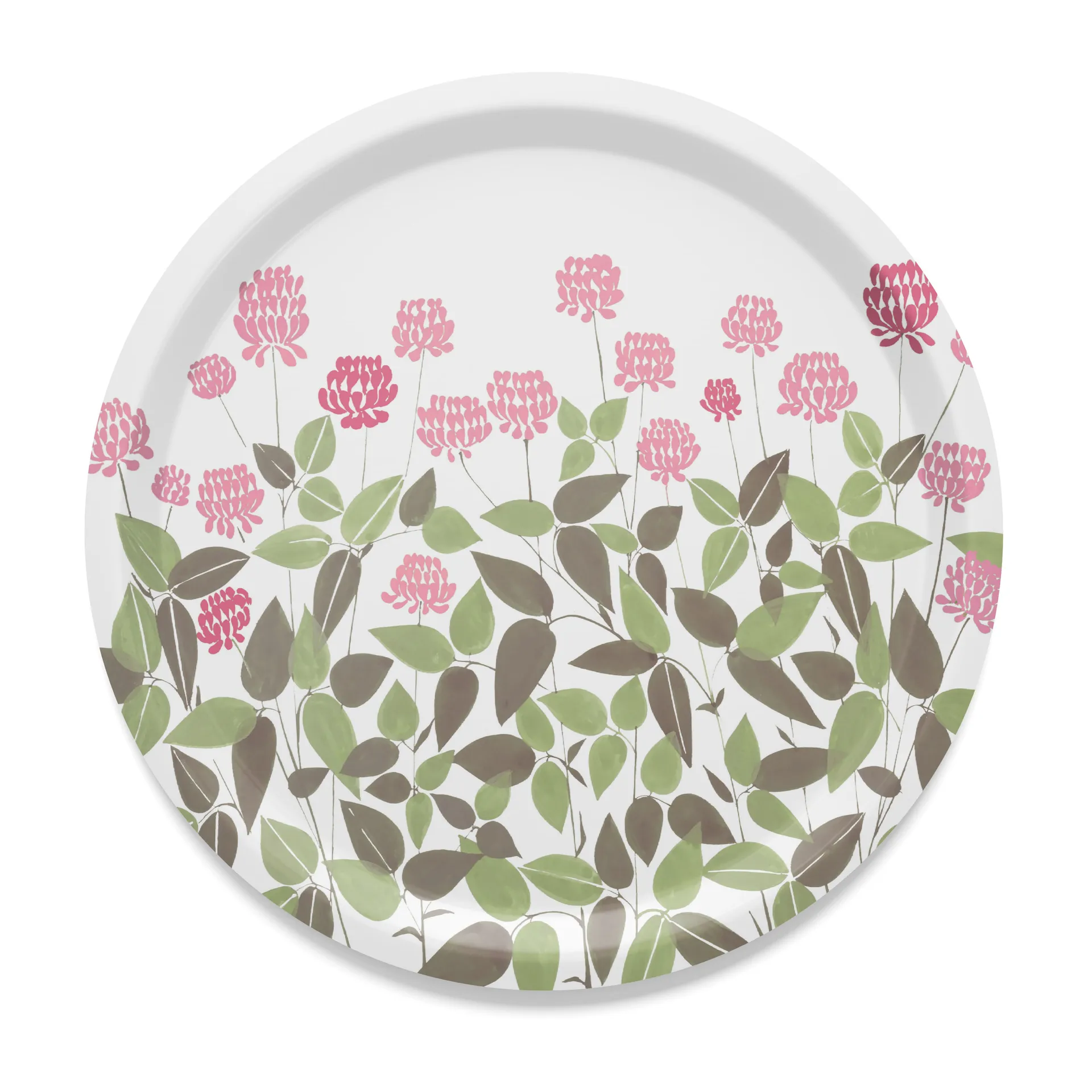 Ängsmark 트레이 Ø31 cm, Green-pink Arvidssons Textil | 아르빗손 텍스타일