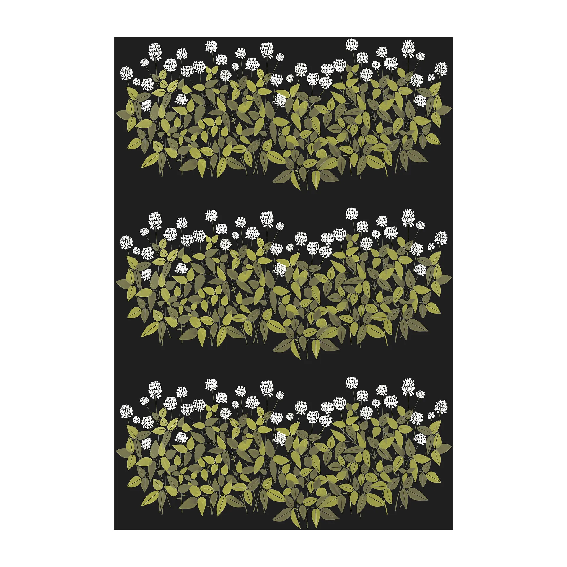 Ängsmark 패브릭, Green-black Arvidssons Textil | 아르빗손 텍스타일