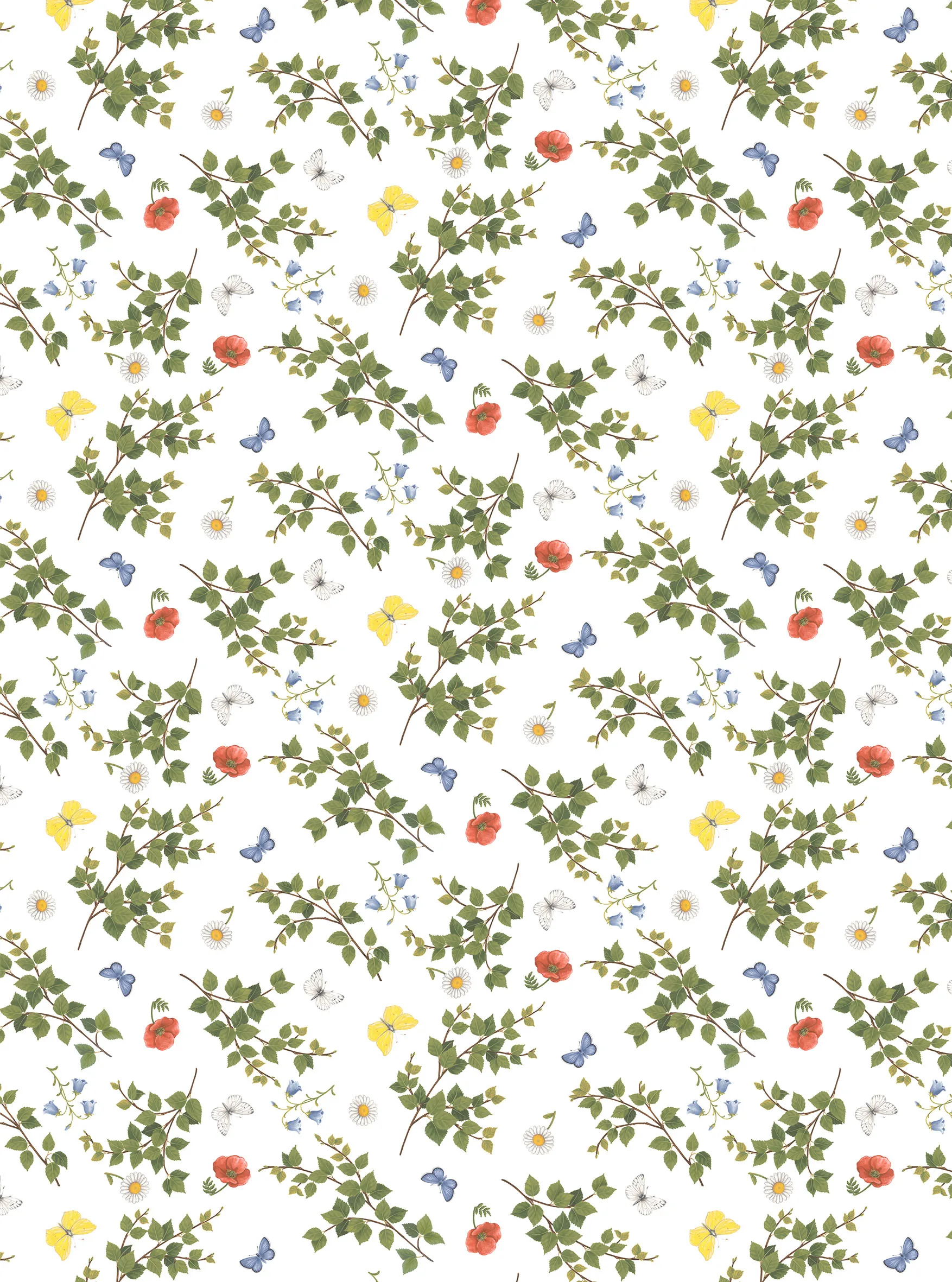 birchäng 패브릭, Green-multi Arvidssons Textil | 아르빗손 텍스타일