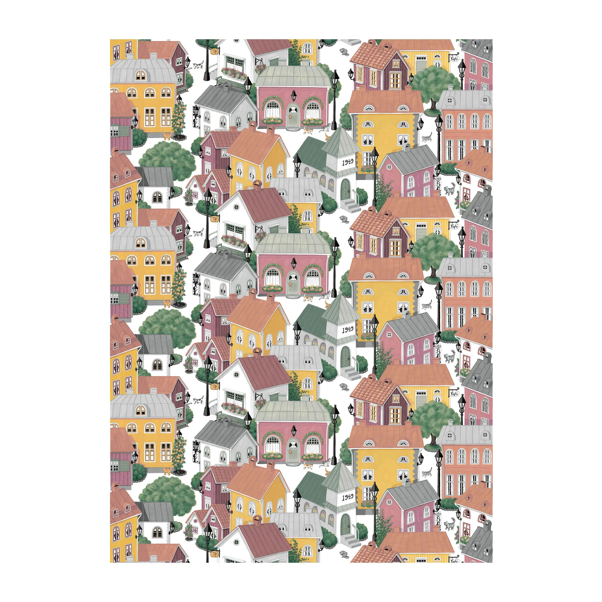 뤼케비 blommar 패브릭, Pink Arvidssons Textil | 아르빗손 텍스타일