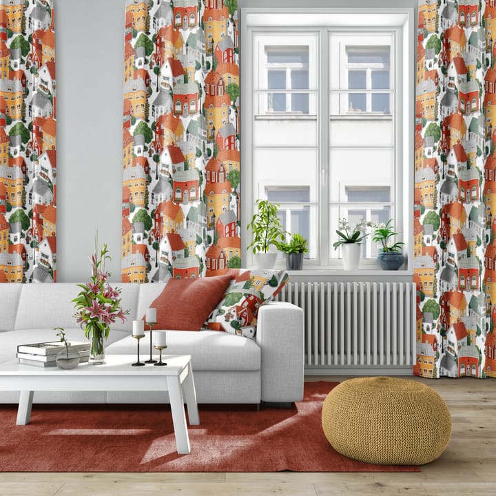 뤼케비 blommar 패브릭 - Red-orange - Arvidssons Textil | 아르빗손 텍스타일