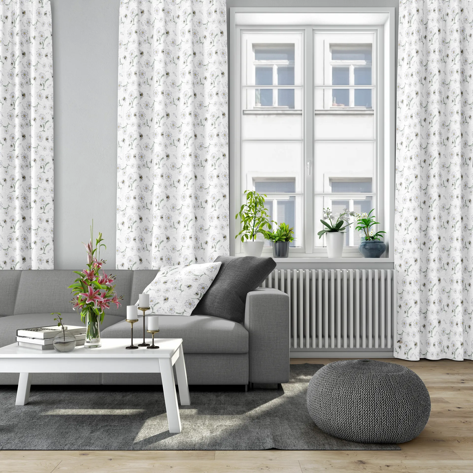 Blomstersurr 패브릭, Beige Arvidssons Textil | 아르빗손 텍스타일