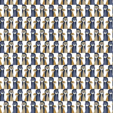 버스터 패브릭 - blue-beige - Arvidssons Textil | 아르빗손 텍스타일