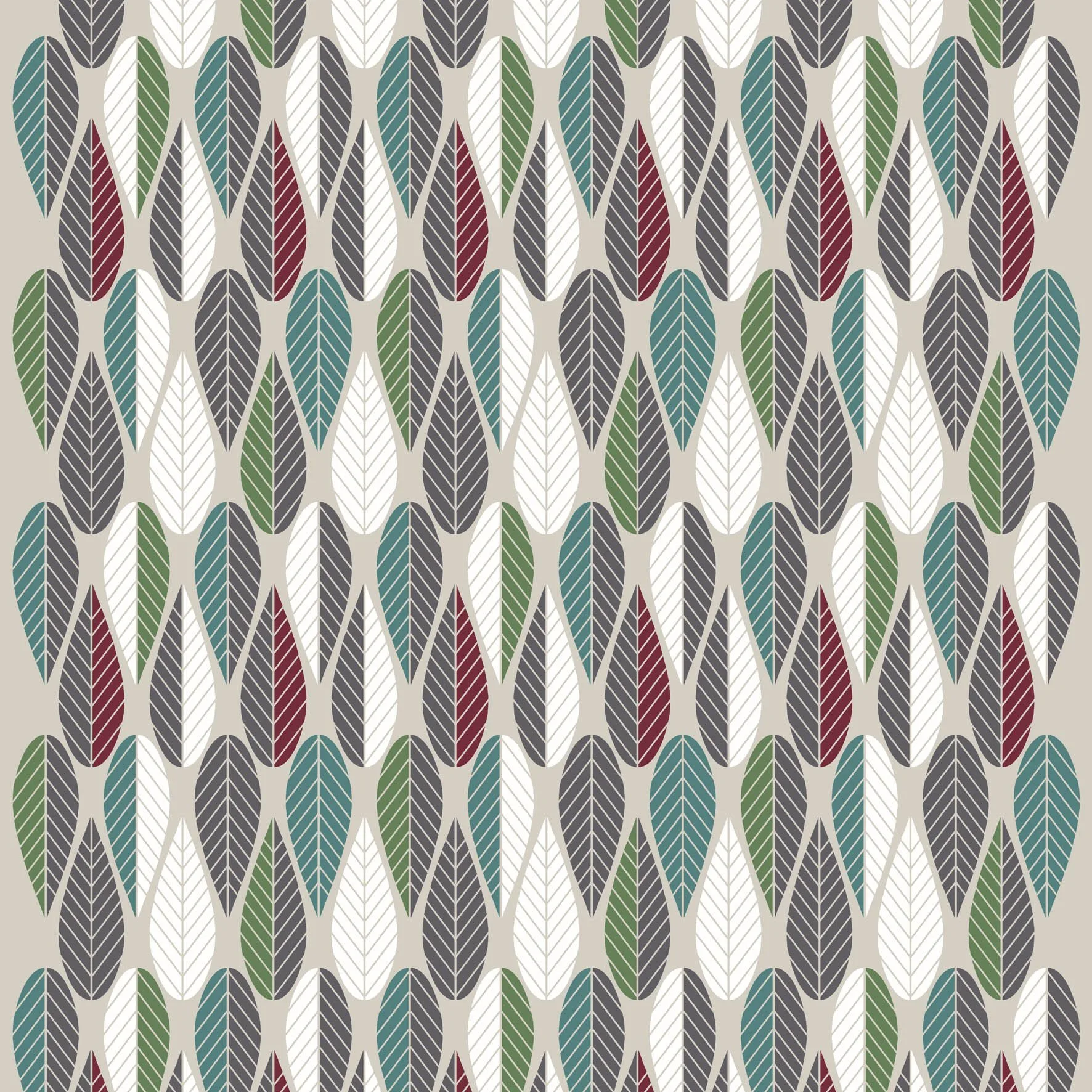 블레이더 패브릭, burgundy-green-grey Arvidssons Textil | 아르빗손 텍스타일