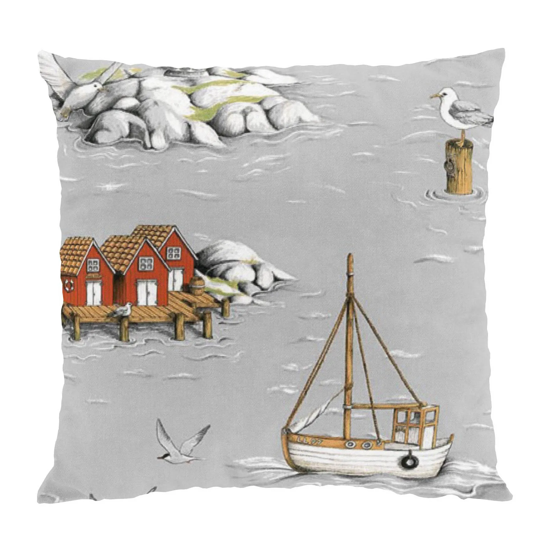 Fiskeskär 베개커버 47x47 cm, grey Arvidssons Textil | 아르빗손 텍스타일