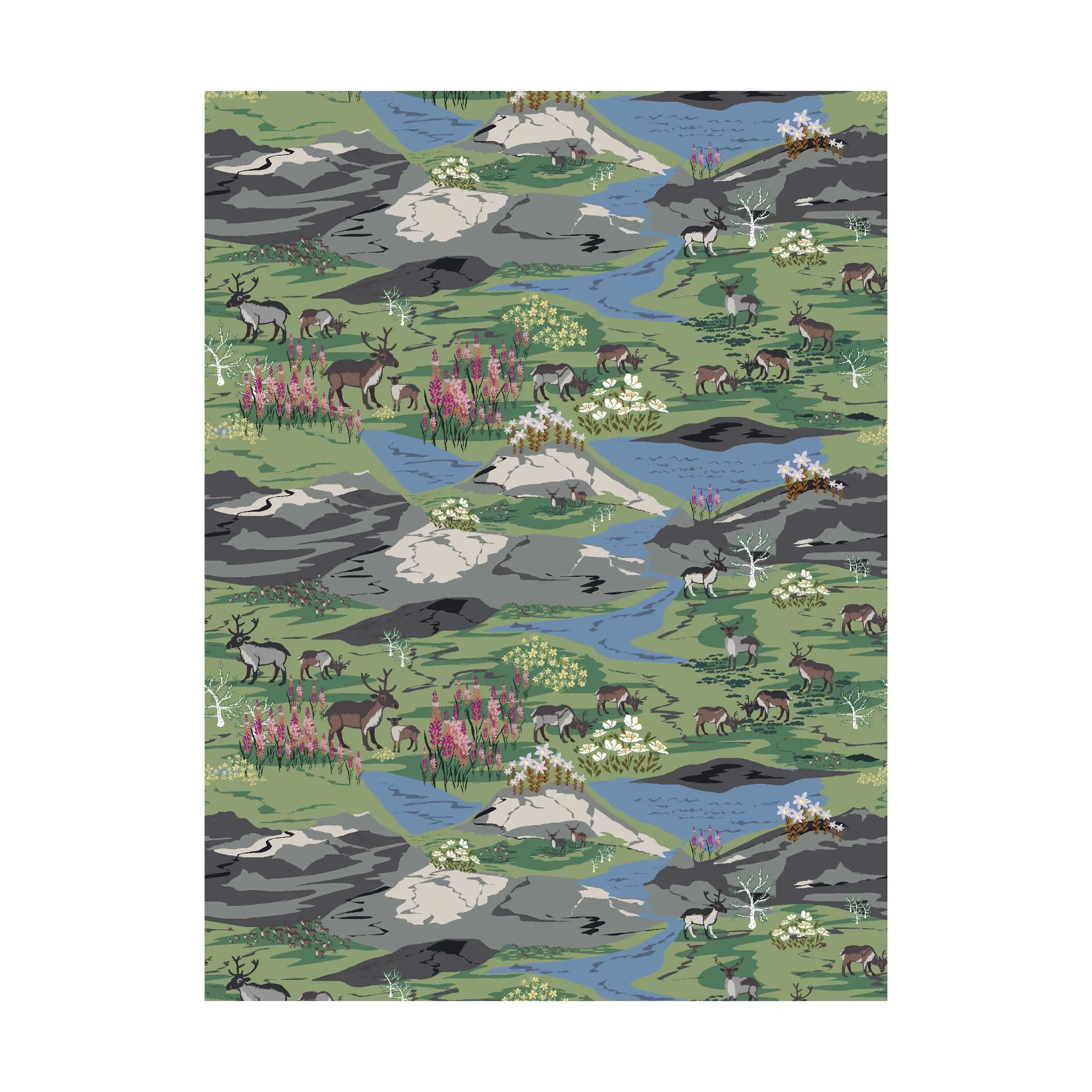 Fjällängar 패브릭 클로스, Green Arvidssons Textil | 아르빗손 텍스타일