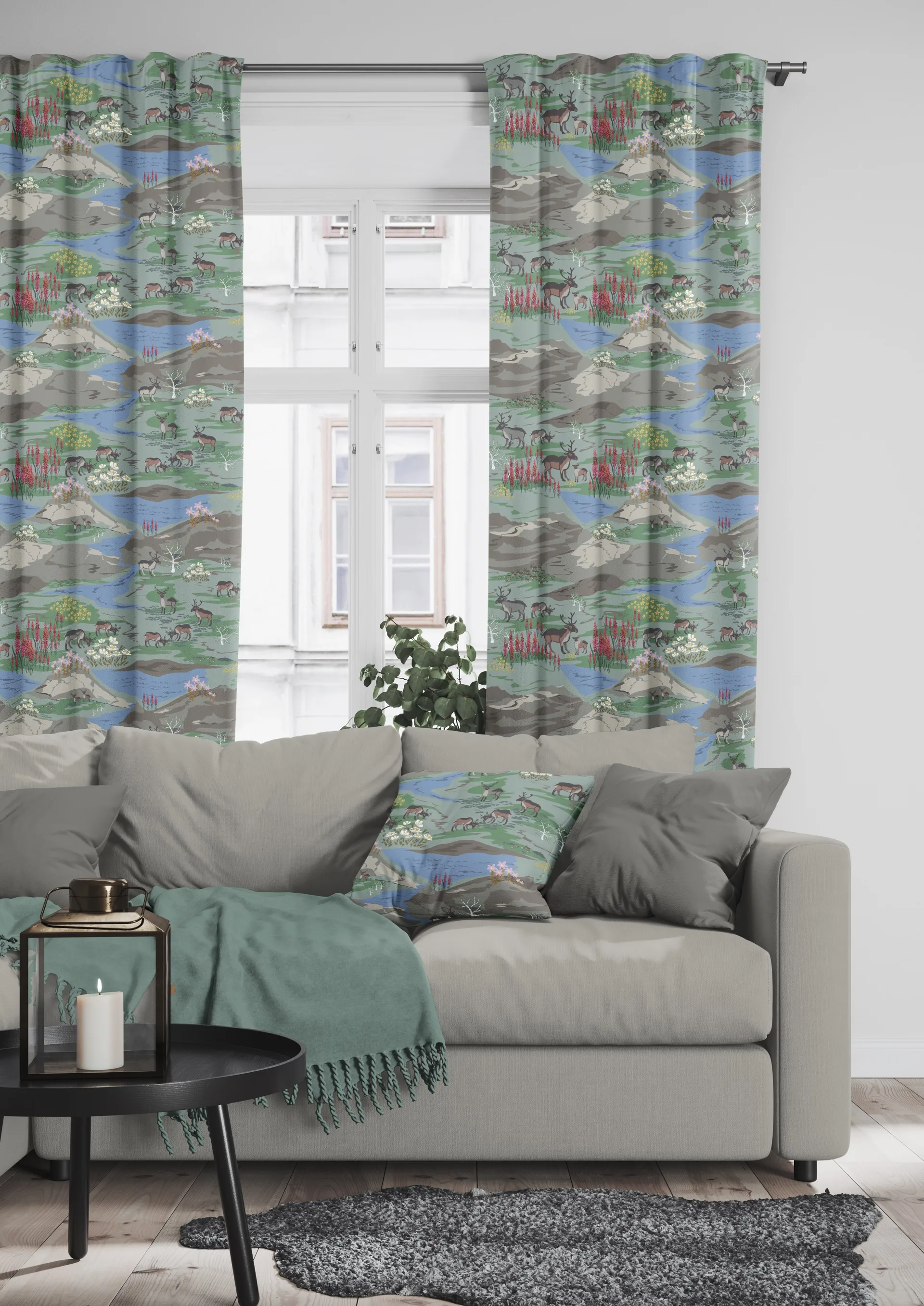 Fjällängar 패브릭 클로스, Green Arvidssons Textil | 아르빗손 텍스타일