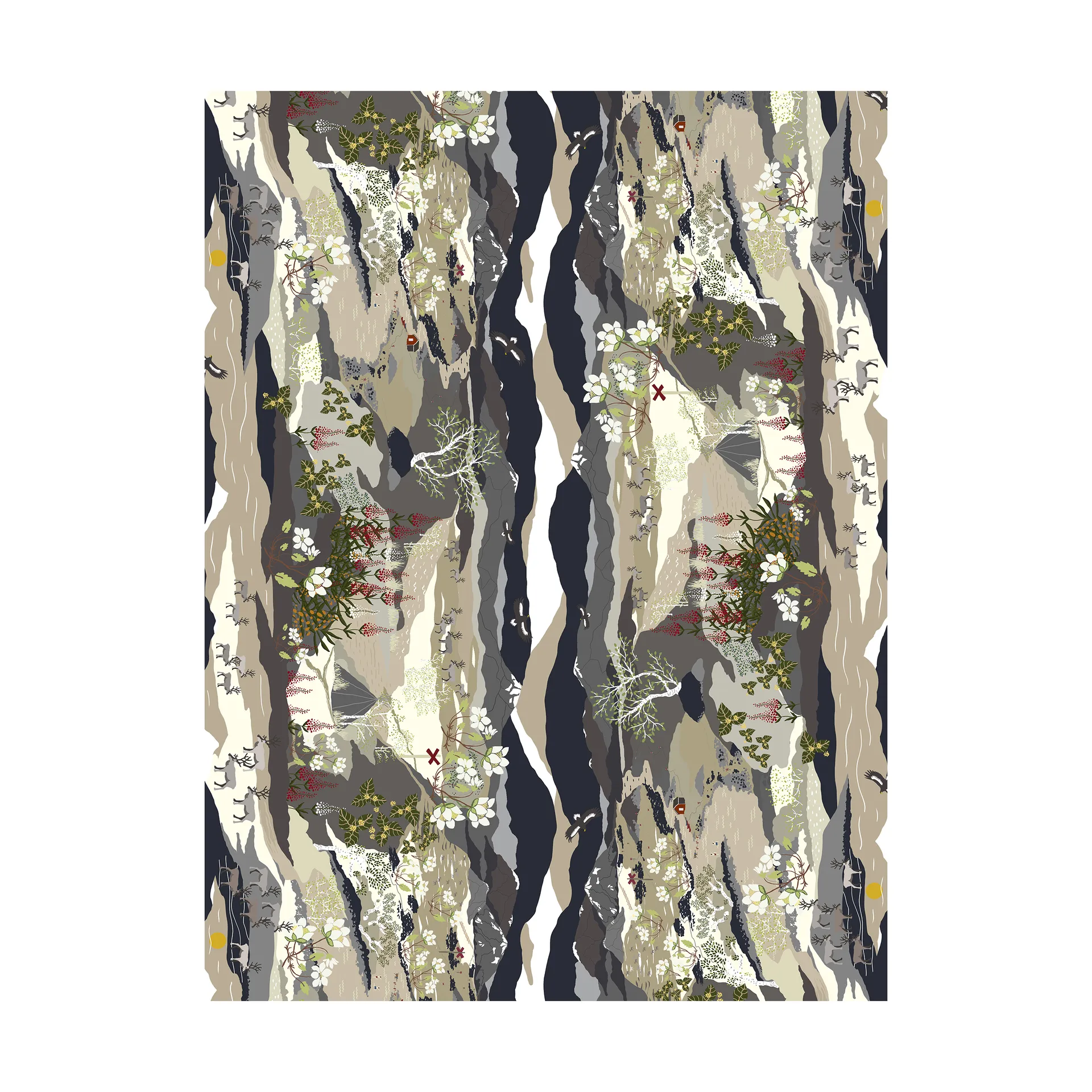 Fjällvandring 오일클로스, Beige Arvidssons Textil | 아르빗손 텍스타일