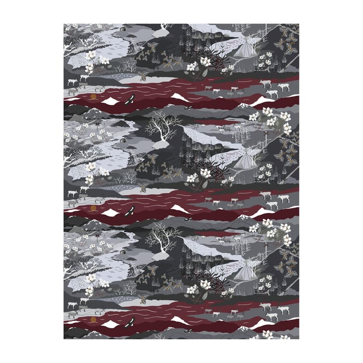 Fjallvandring 패브릭 - Grey-wine red - Arvidssons Textil | 아르빗손 텍스타일
