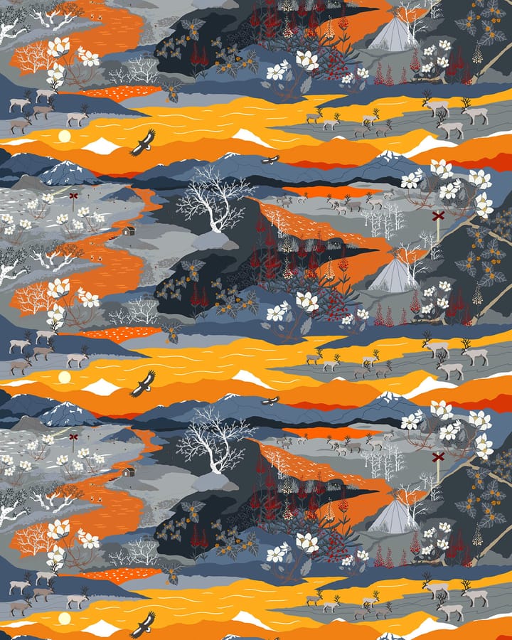 Fjallvandring 패브릭 - Orange - Arvidssons Textil | 아르빗손 텍스타일