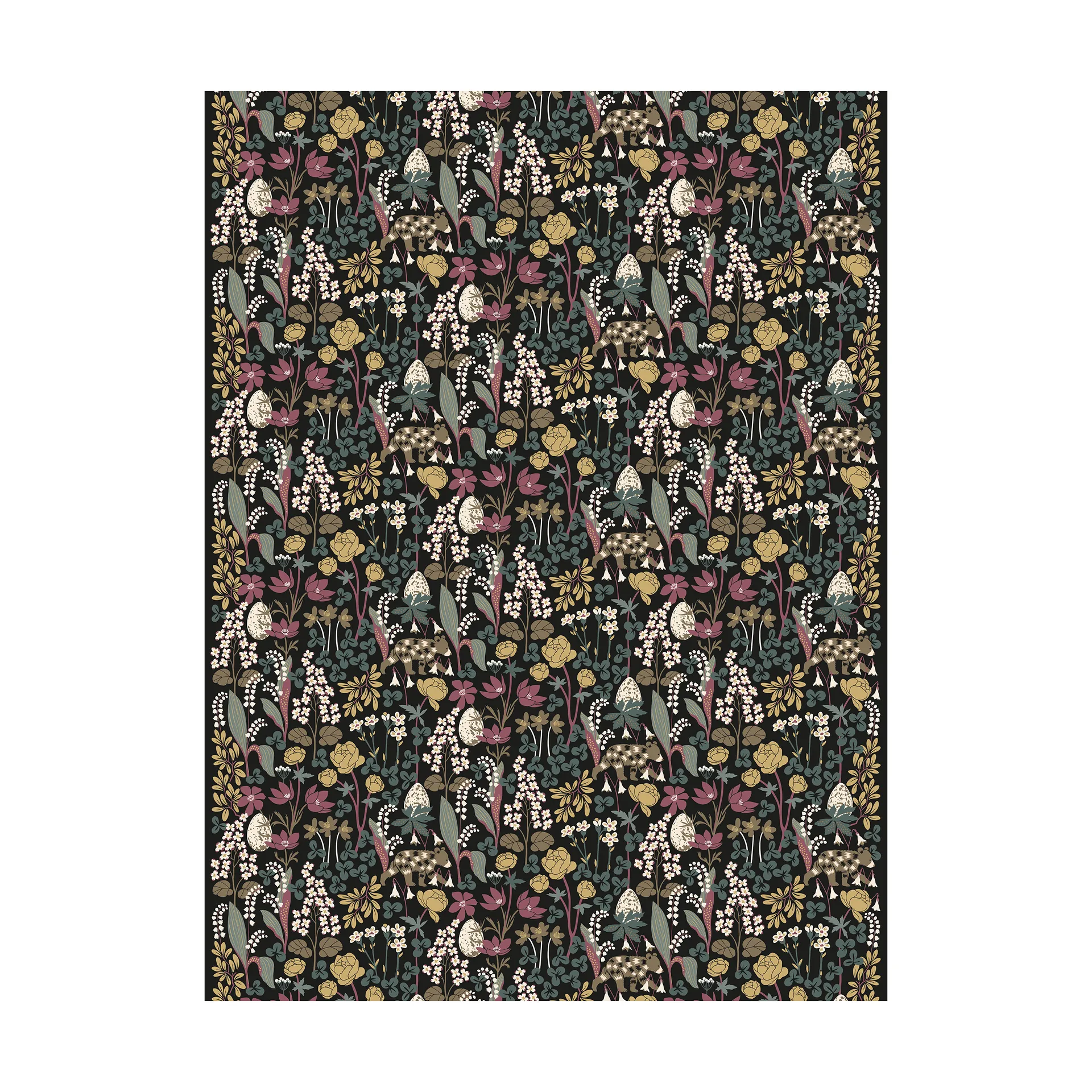 Har sover ingen bjorn 패브릭, Dark green Arvidssons Textil | 아르빗손 텍스타일