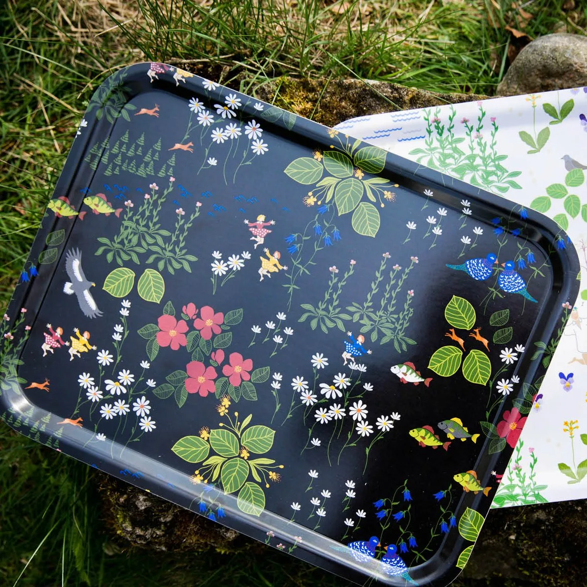 Himlajorden 트레이 black, 43x33 cm Arvidssons Textil | 아르빗손 텍스타일