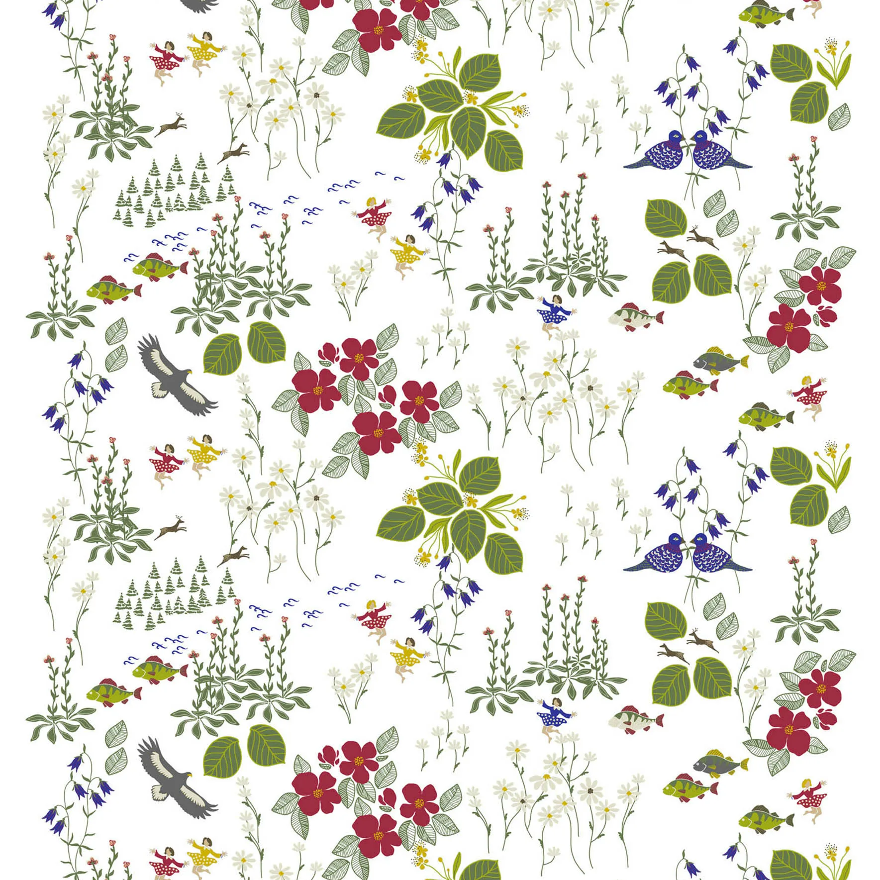 Himlajorden 패브릭, white Arvidssons Textil | 아르빗손 텍스타일
