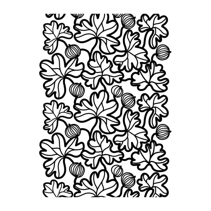 Krusbär 오일클로스 - Black-white - Arvidssons Textil | 아르빗손 텍스타일