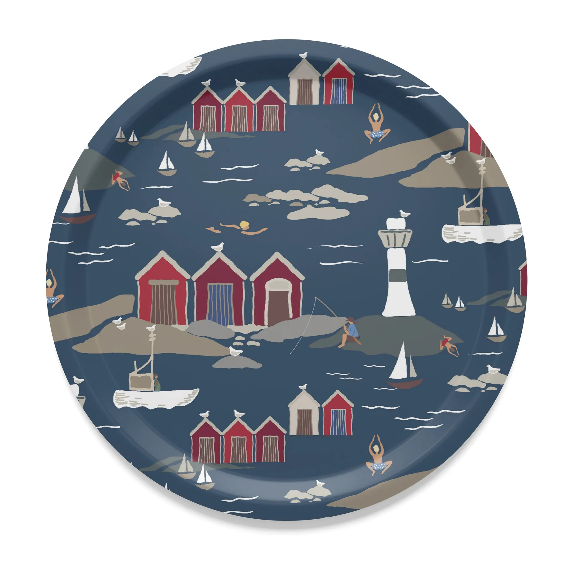 Kust 트레이 Ø31 cm, Blue Arvidssons Textil | 아르빗손 텍스타일