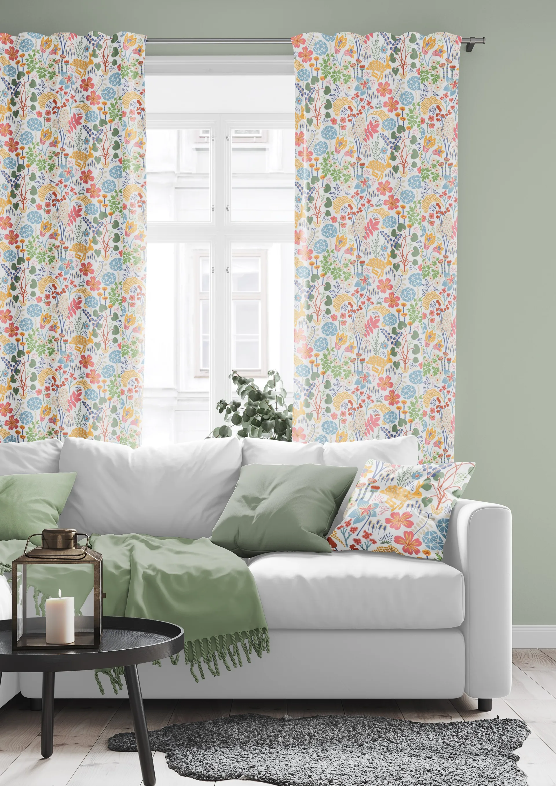 Lyckeflykt 패브릭, Multi Arvidssons Textil | 아르빗손 텍스타일