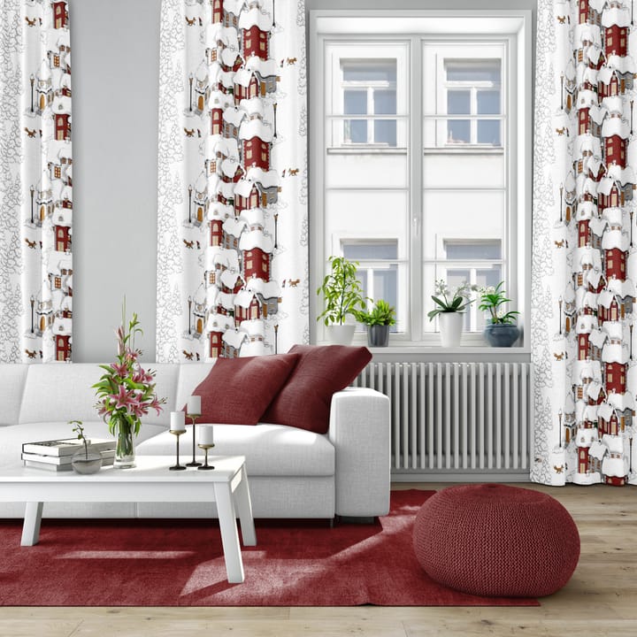 Mikkel 패브릭 - Off white-grey-red - Arvidssons Textil | 아르빗손 텍스타일