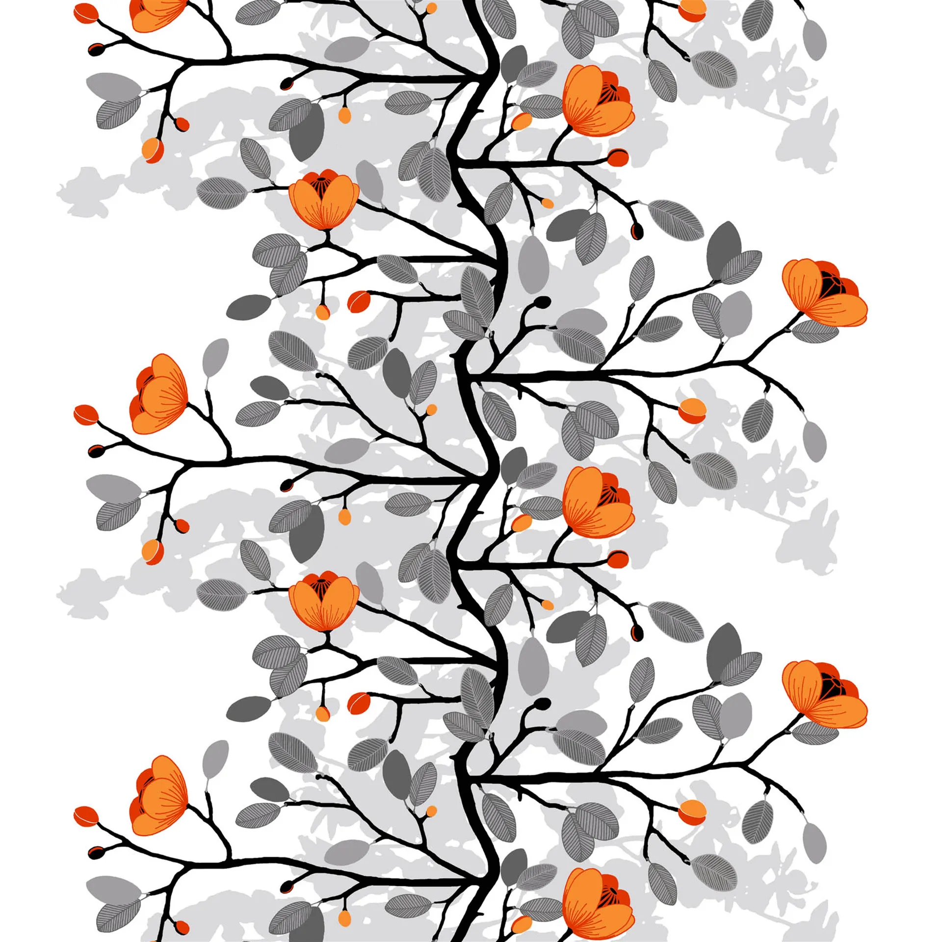 오펠리아 패브릭, orange Arvidssons Textil | 아르빗손 텍스타일