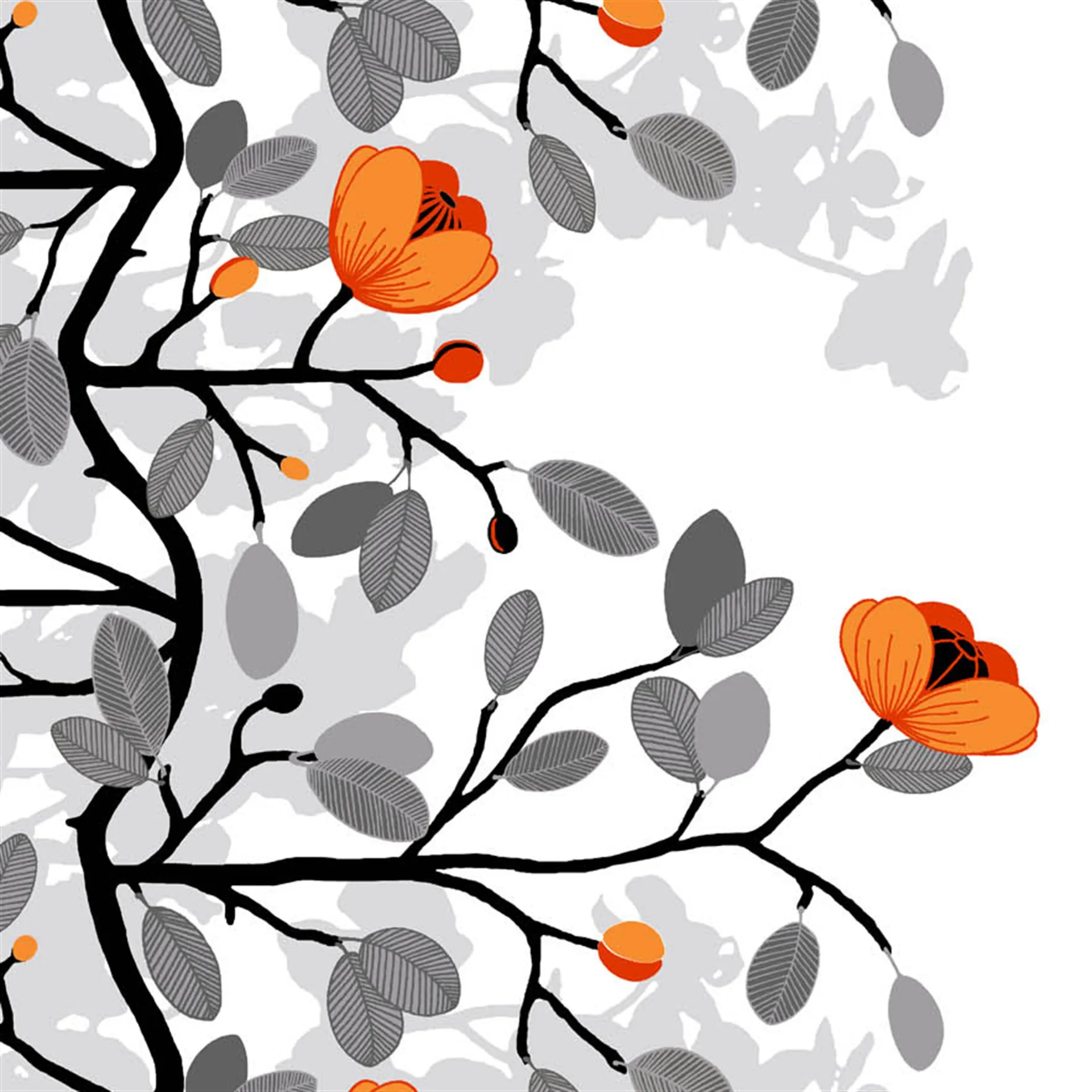 오펠리아 패브릭, orange Arvidssons Textil | 아르빗손 텍스타일