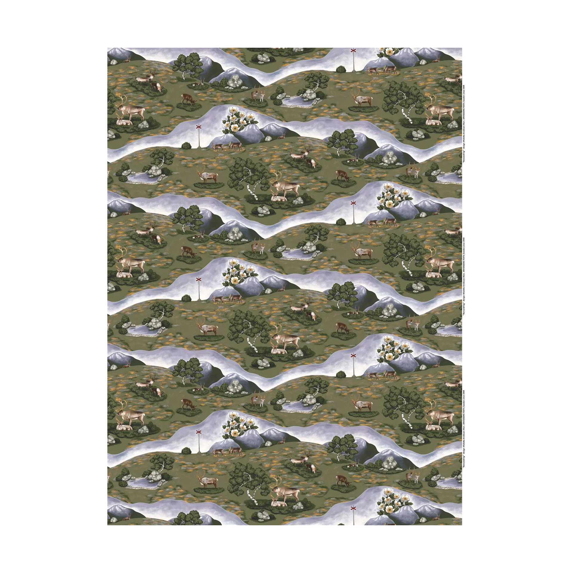 Renvandring 오일클로스, Dark green Arvidssons Textil | 아르빗손 텍스타일