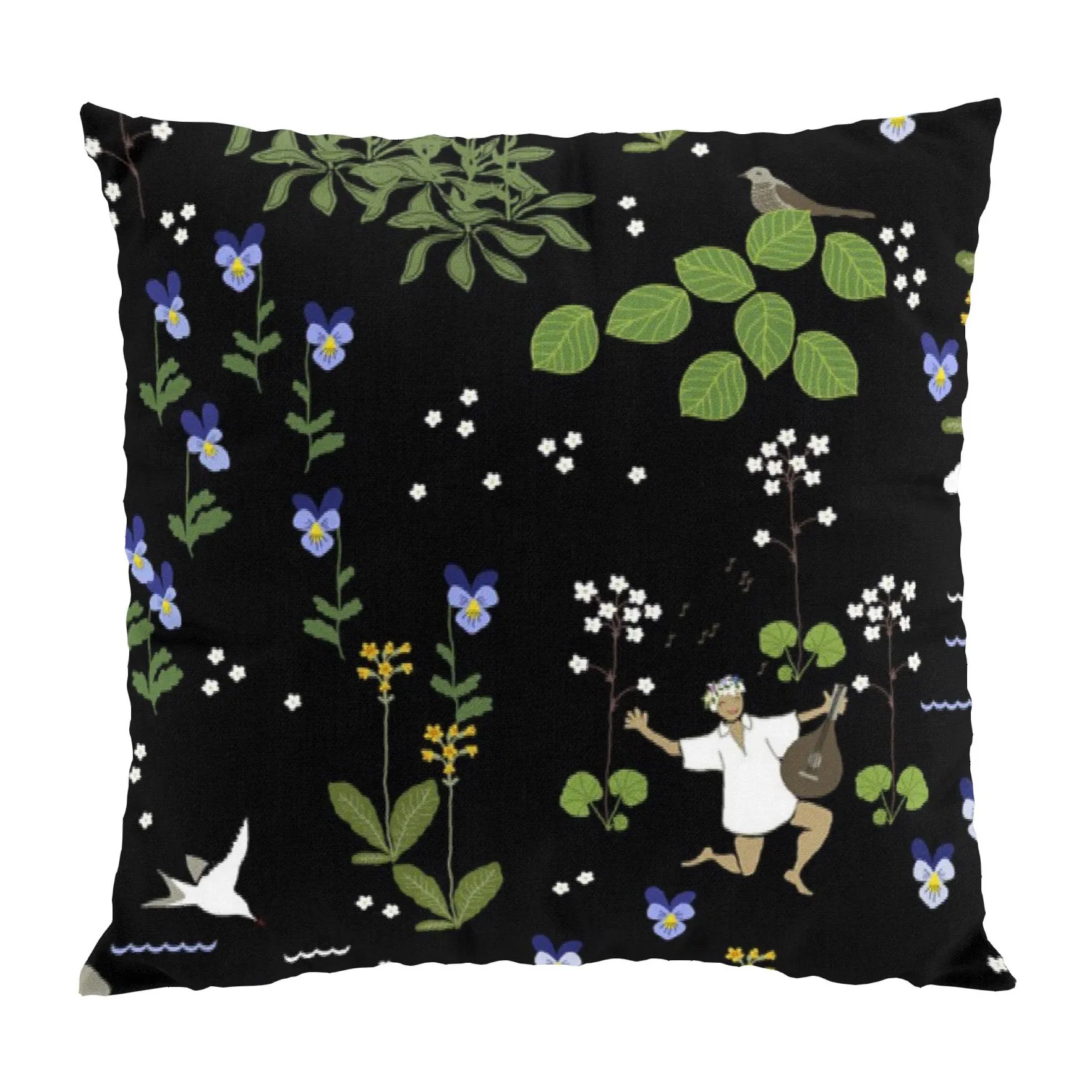 Rönnerdahl 베개커버 47x47 cm, Black-green Arvidssons Textil | 아르빗손 텍스타일