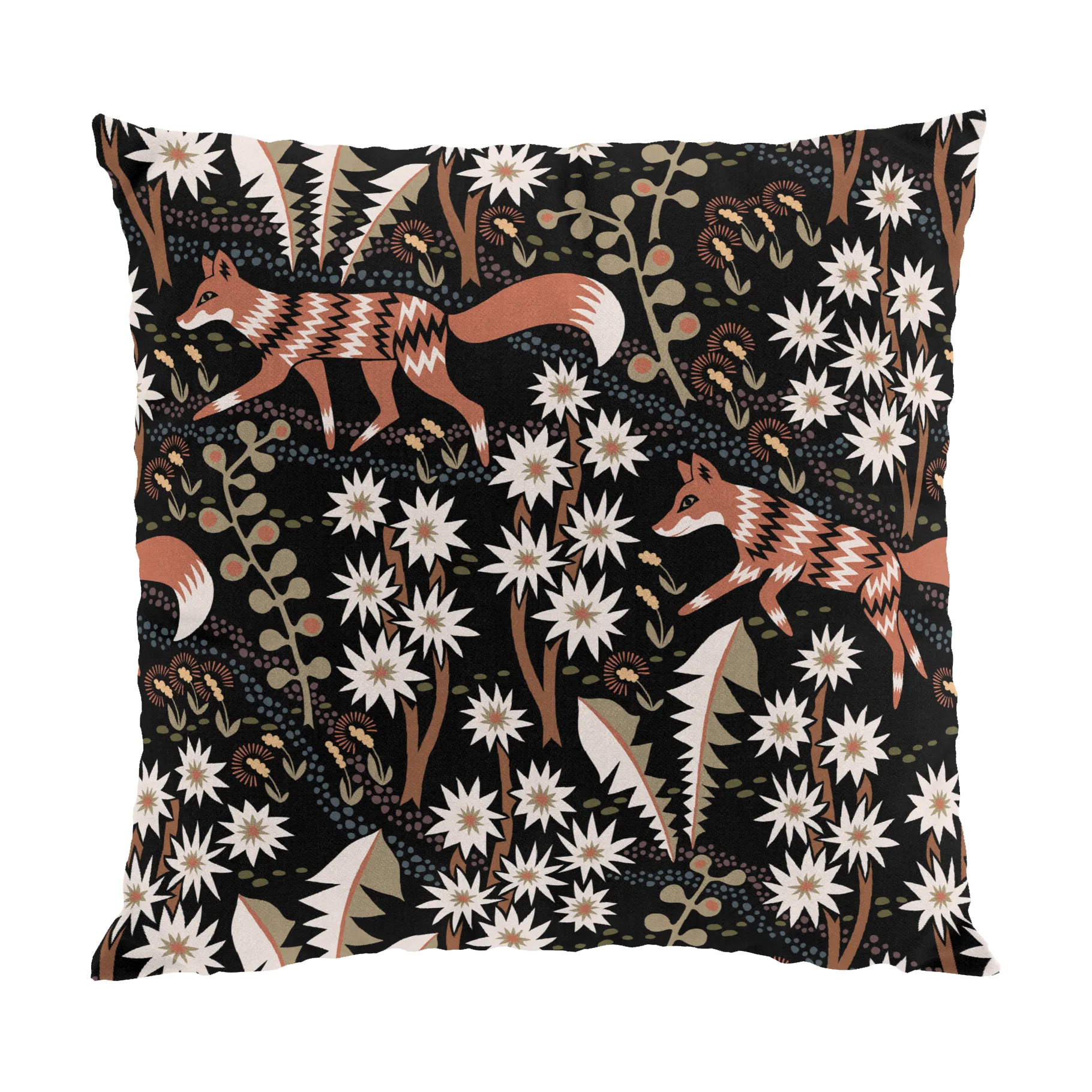Stjarnspeja 쿠션 커버 47x47 cm, Black-rust Arvidssons Textil | 아르빗손 텍스타일