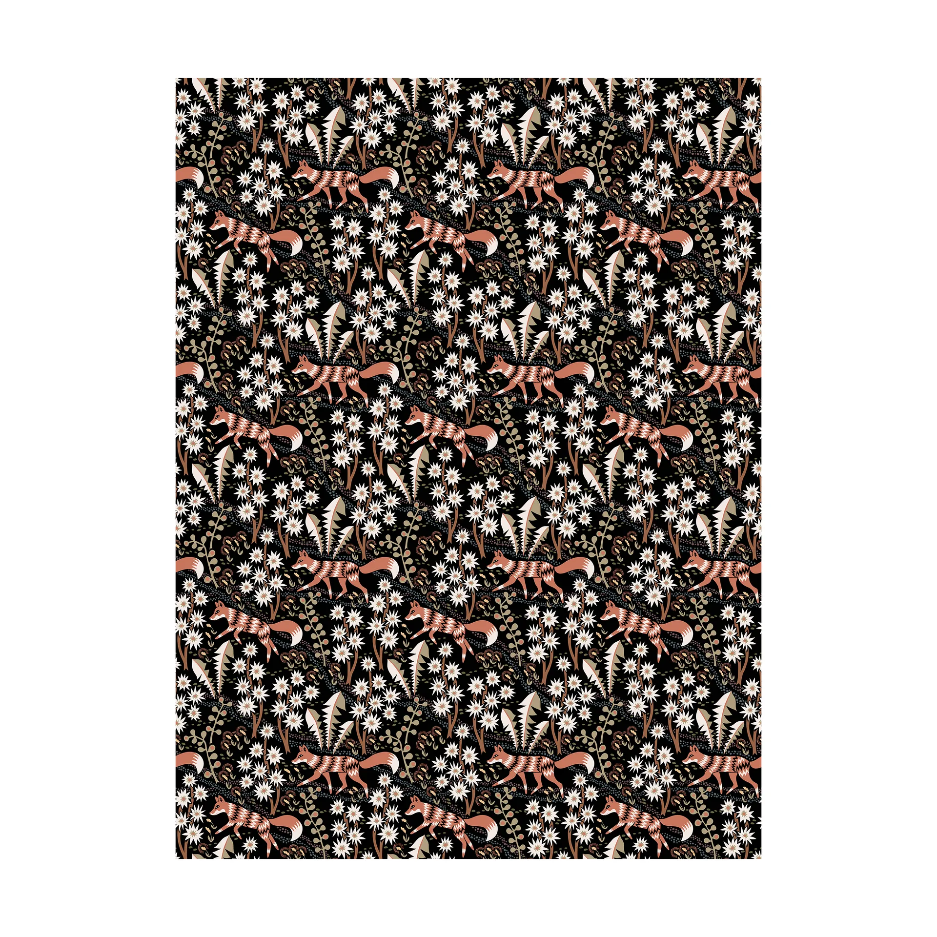 Stjärnspeja 오일클로스, Black-rust Arvidssons Textil | 아르빗손 텍스타일