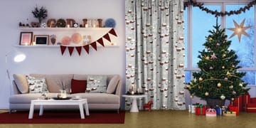 Timmerbyn 패브릭 - grey-red - Arvidssons Textil | 아르빗손 텍스타일