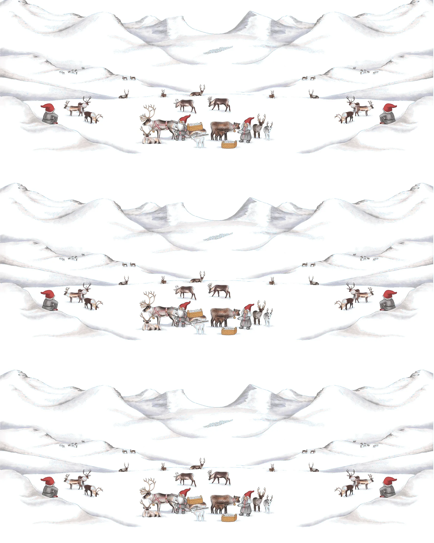 Tomteland 패브릭, Off white-grey Arvidssons Textil | 아르빗손 텍스타일