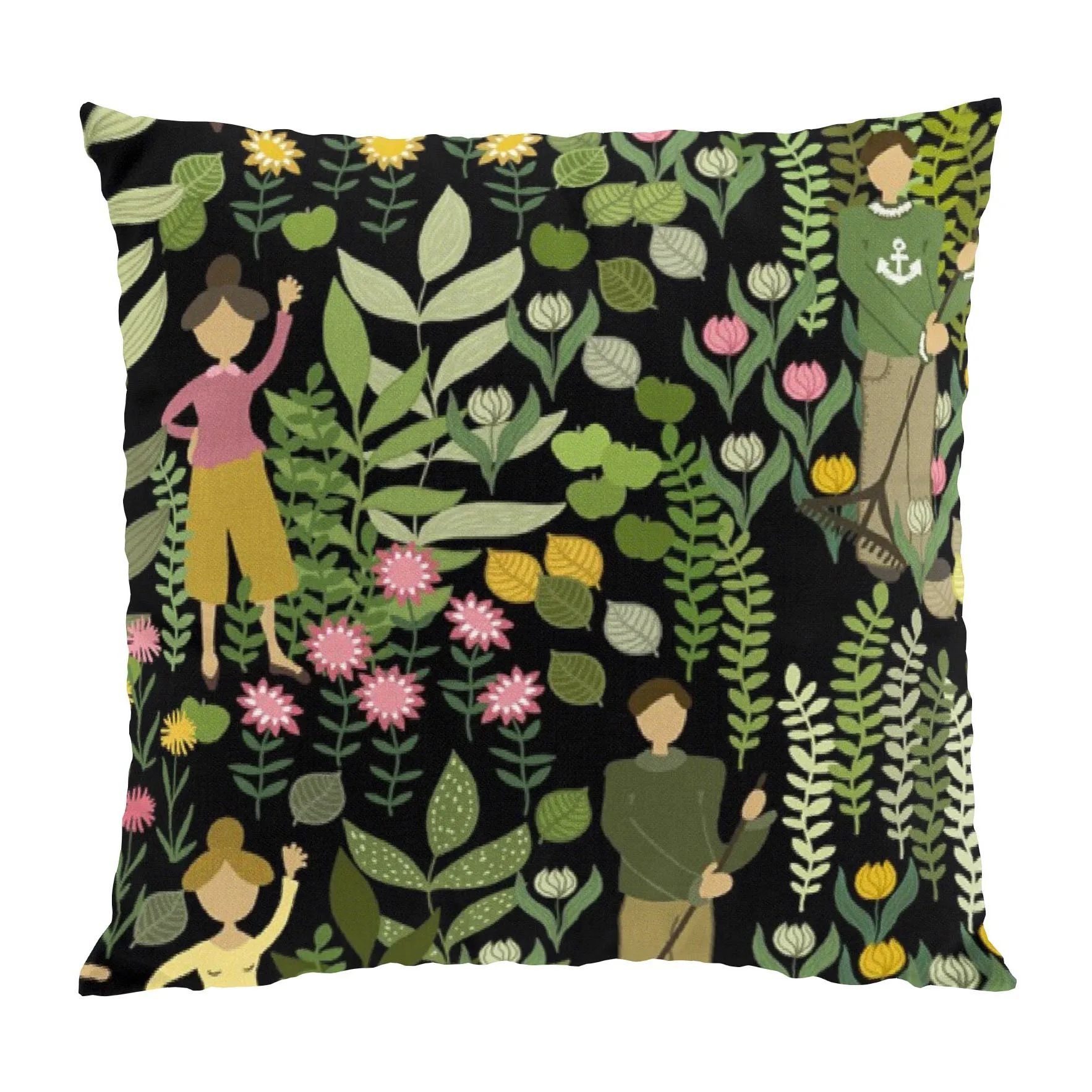 Trädgård 쿠션 커버 47x47 cm, Black-green Arvidssons Textil | 아르빗손 텍스타일