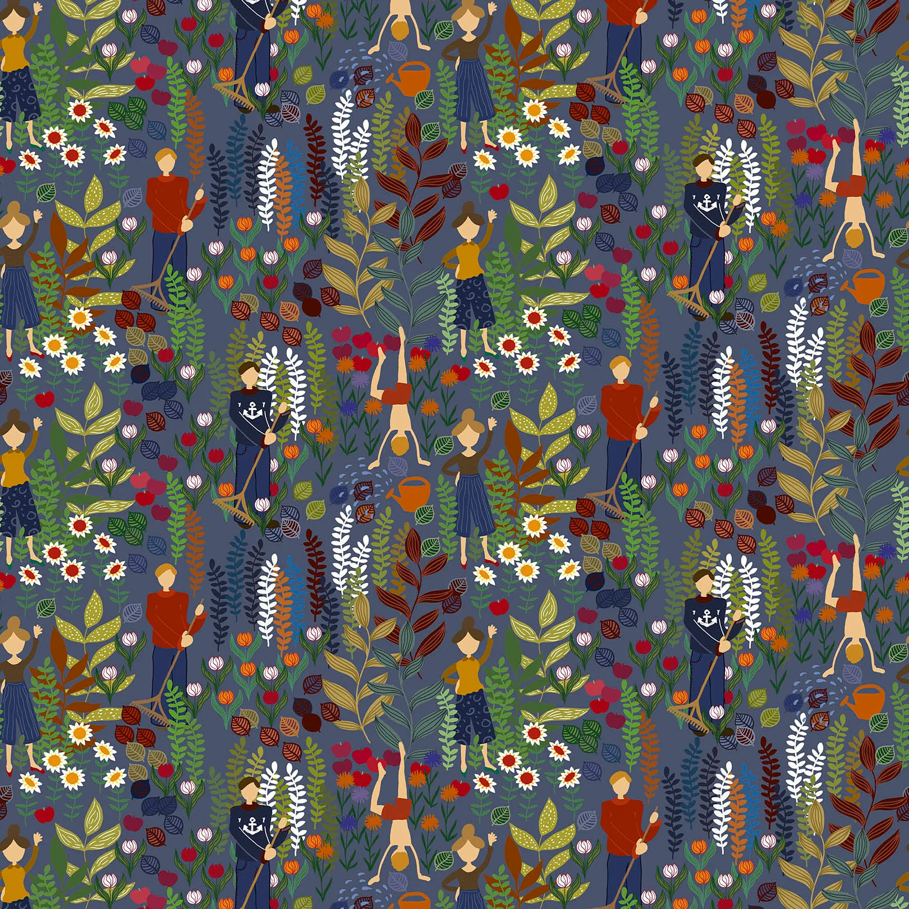 Trädgård 패브릭, blue Arvidssons Textil | 아르빗손 텍스타일