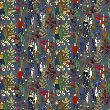 Trädgård 패브릭 - blue - Arvidssons Textil | 아르빗손 텍스타일
