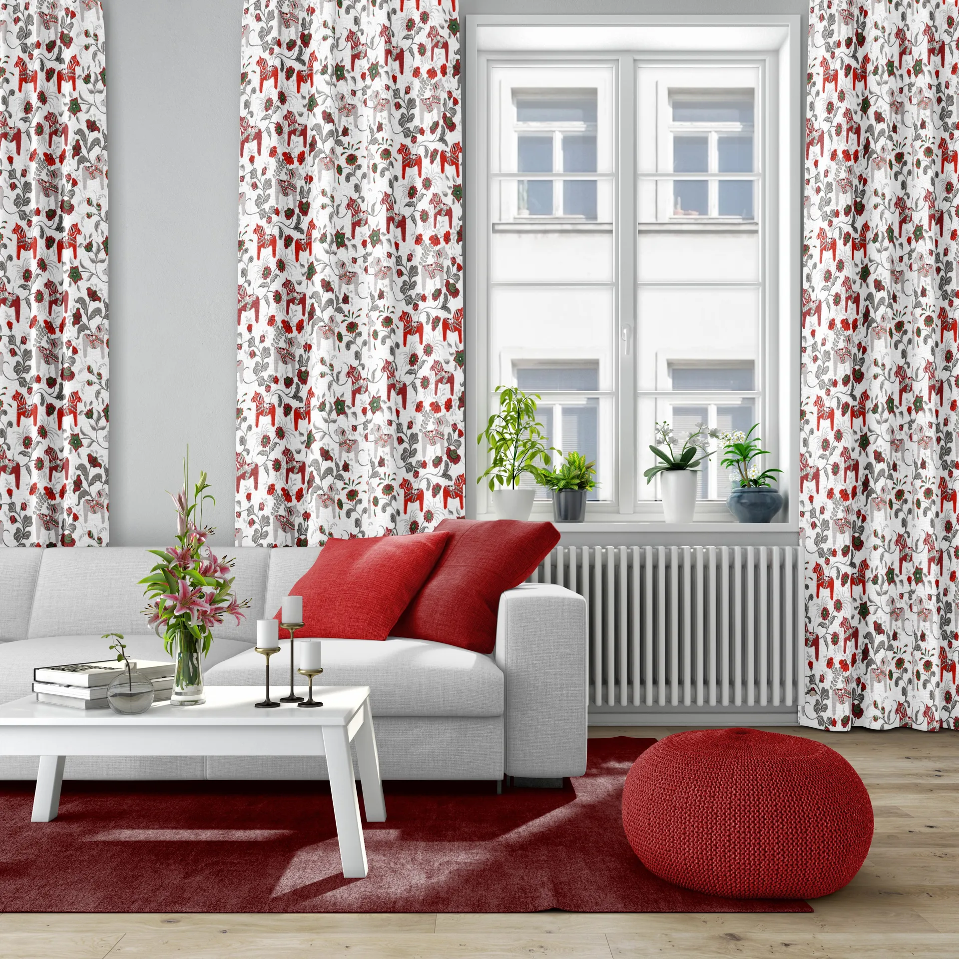 달라호스 패브릭, wine red Arvidssons Textil | 아르빗손 텍스타일