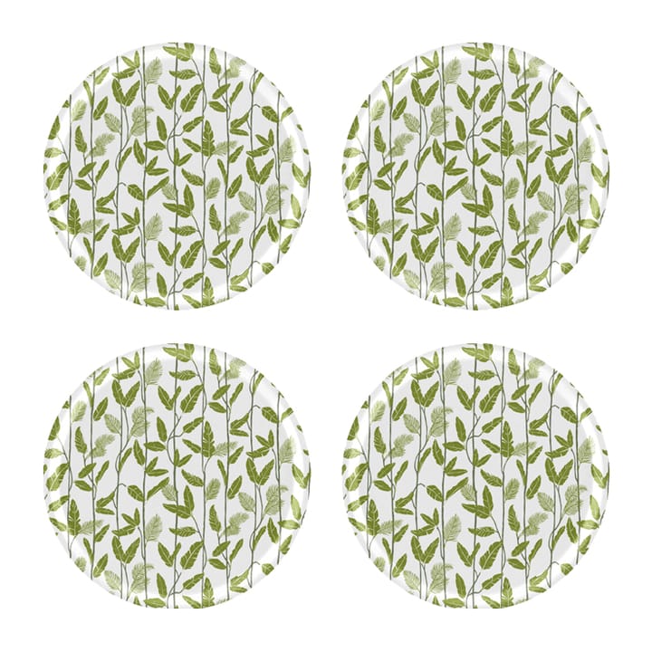 Mougli Green 코스터 Ø11 cm 4개 세트 - Green-white - Åry Home | 오리 홈