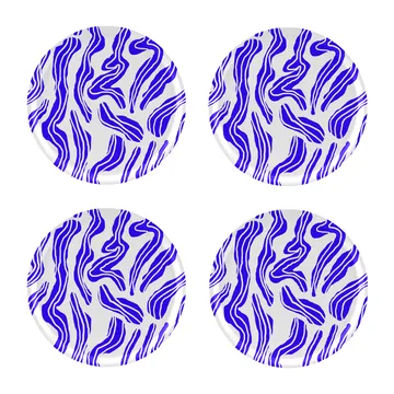 Sudd 코스터 Ø11 cm 4개 세트 - Blue-white - Åry Home | 오리 홈