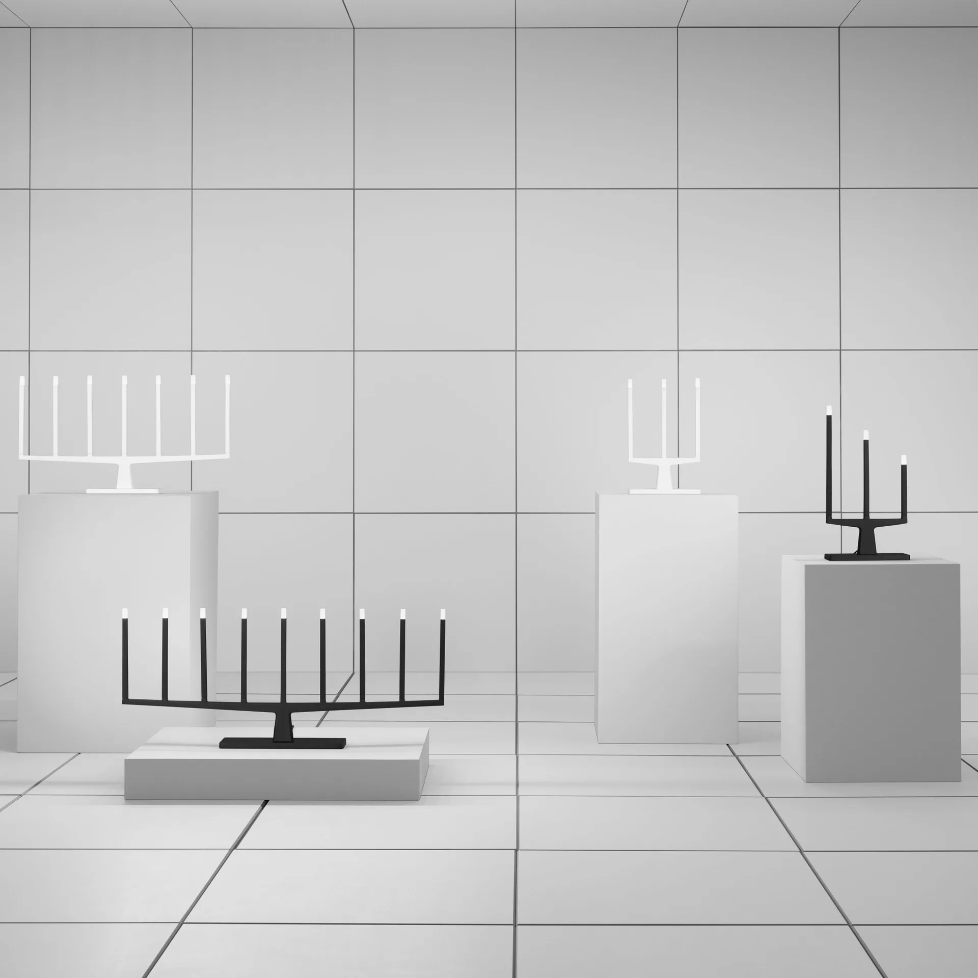 어드벤처 강림절 캔들 3-arms, white Ateljé Lyktan | 아뜰리에 릭탄