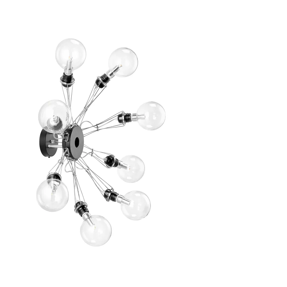 매트릭스 벽 조명, Black, 8-arm Ateljé Lyktan | 아뜰리에 릭탄