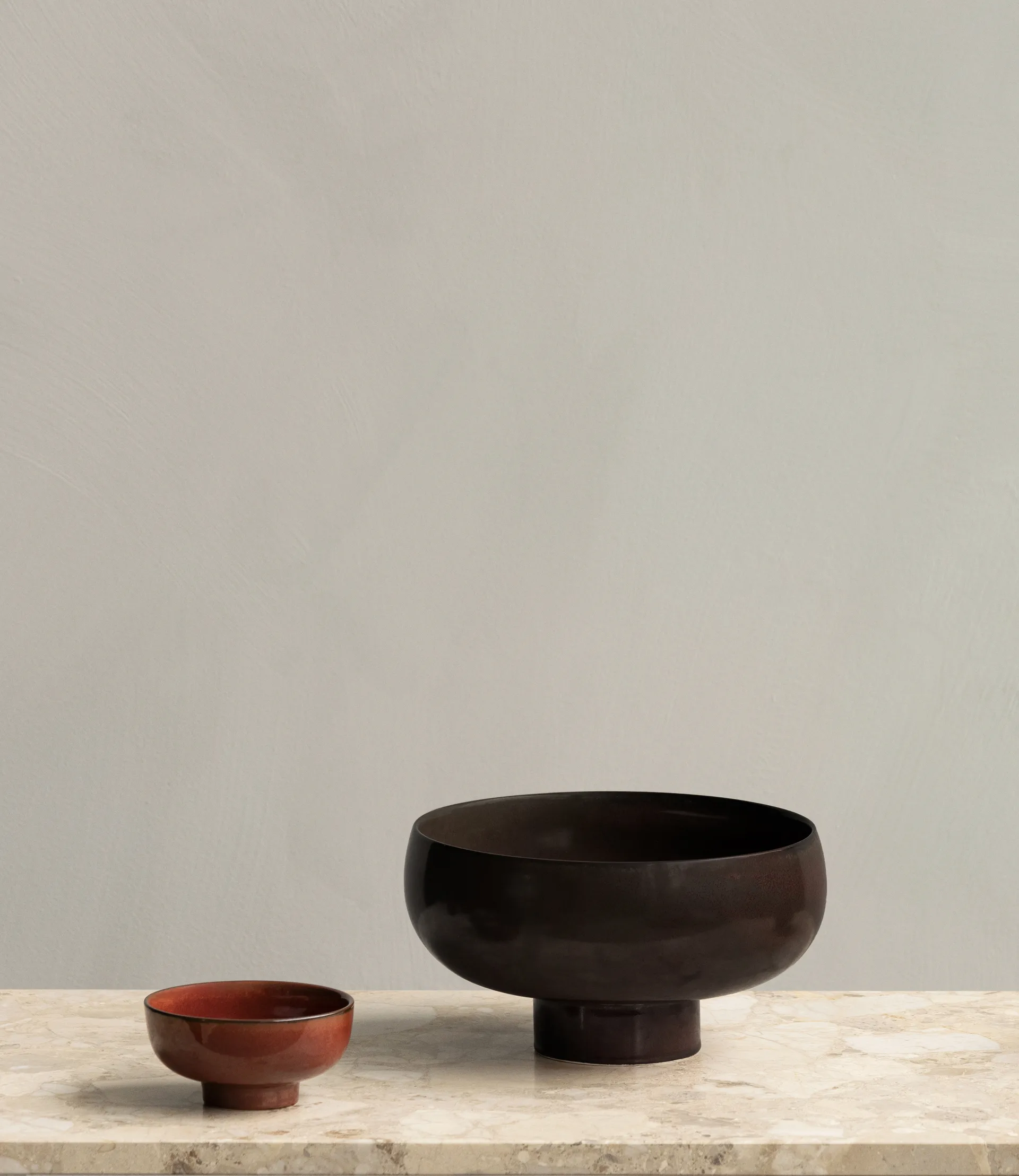뉴 놈 보울 온 풋 Ø12 cm, Red glazed Audo Copenhagen | 오도 코펜하겐