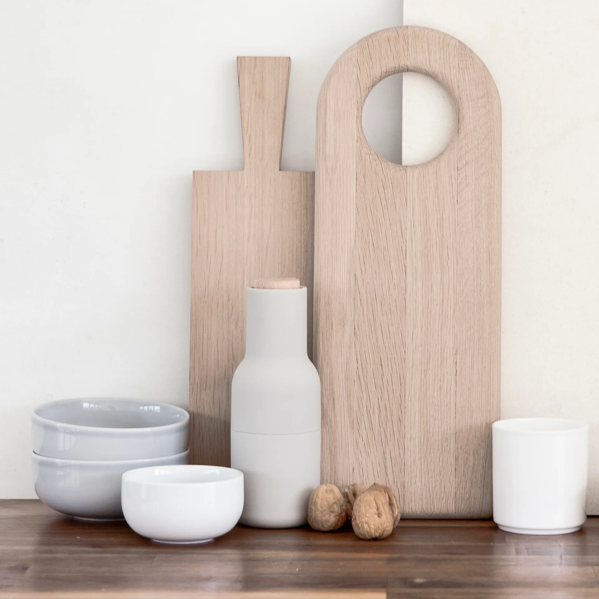 보틀 그라인더 2개 세트, Ash-carbon (Beech-wood lid) Audo Copenhagen | 오도 코펜하겐