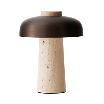 리버스 무선 테이블 조명 24.5 cm - Travertine-bronzed aluminium - Audo Copenhagen | 오도 코펜하겐