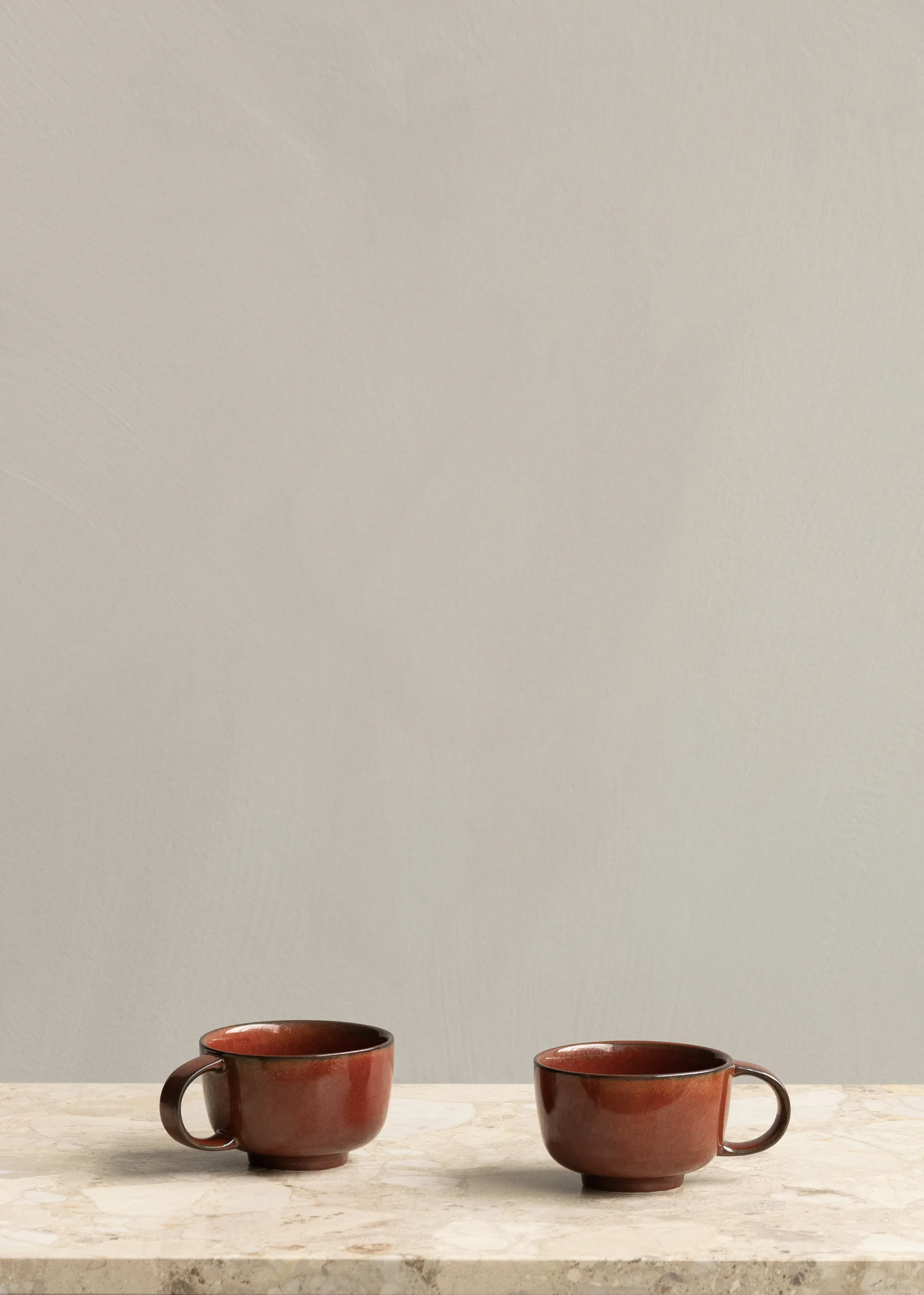 뉴 놈 컵 & 손잡이 25 cl 2개 세트, Red glazed Audo Copenhagen | 오도 코펜하겐