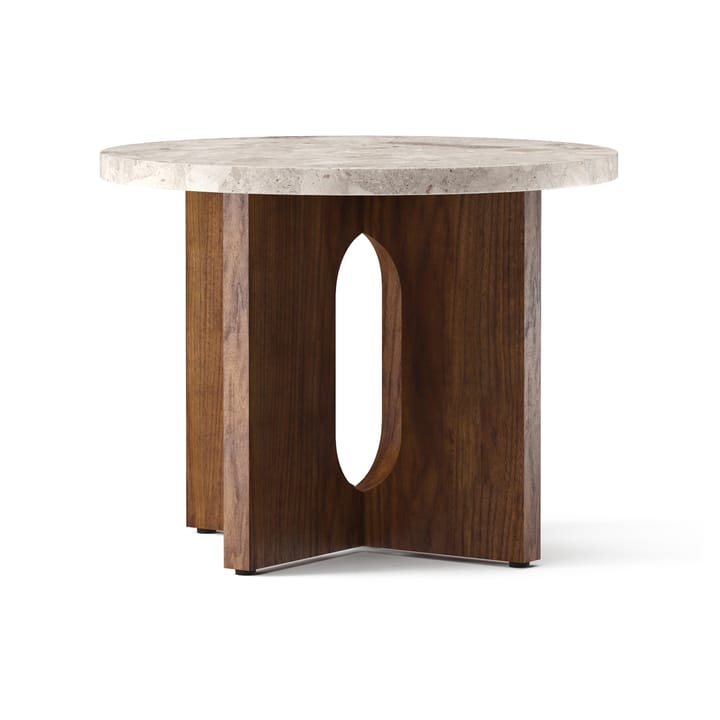 안드로자인 사이드 테이블 Ø50 cm 월넛 베이스 - Kunis Breccia table top - Audo Copenhagen | 오도 코펜하겐