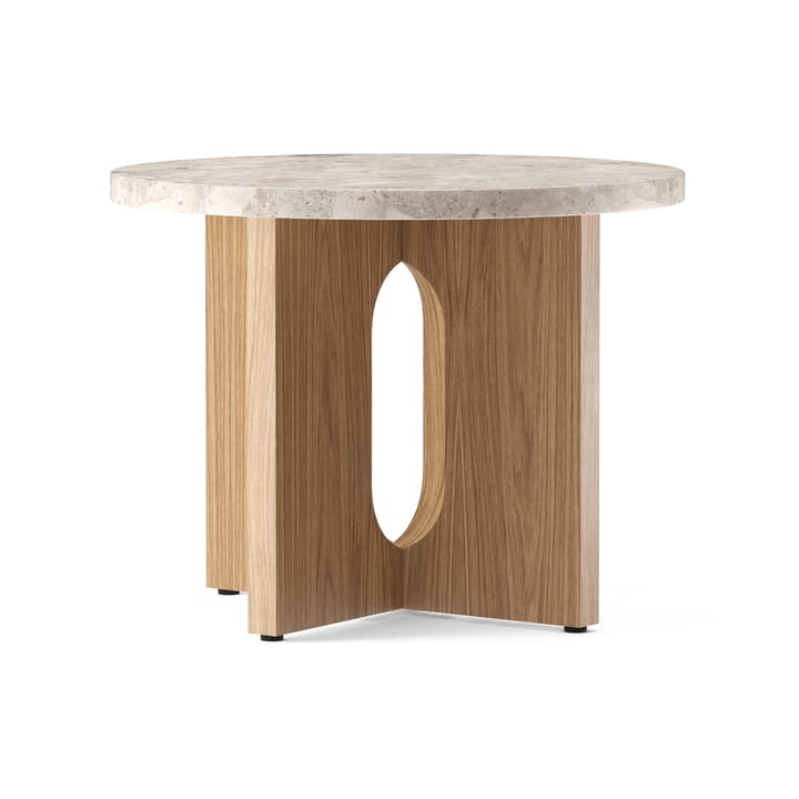 안드로자인 사이드 테이블 Ø50 cm 오크 베이스 - Kunis Breccia table top - Audo Copenhagen | 오도 코펜하겐