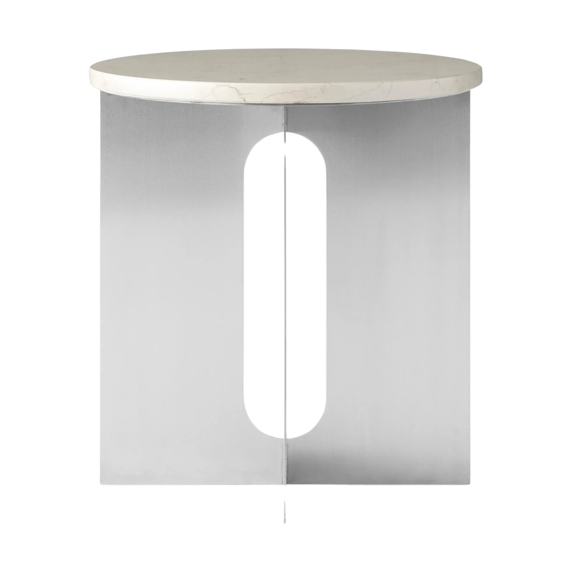 Androgyne 사이드 테이블, Crystal Rose 대리석-브러시드 스틸, Ø42 cm Audo Copenhagen | 오도 코펜하겐