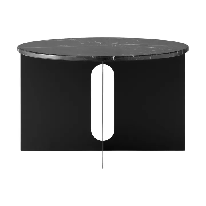 Androgyne 사이드 테이블 - Nero Marquina 대리석-블랙 스테인리스 스틸, Ø65 cm - Audo Copenhagen | 오도 코펜하겐