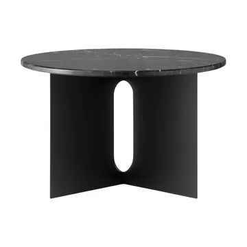 Androgyne 사이드 테이블 - Nero Marquina 대리석-블랙 스테인리스 스틸, Ø65 cm - Audo Copenhagen | 오도 코펜하겐