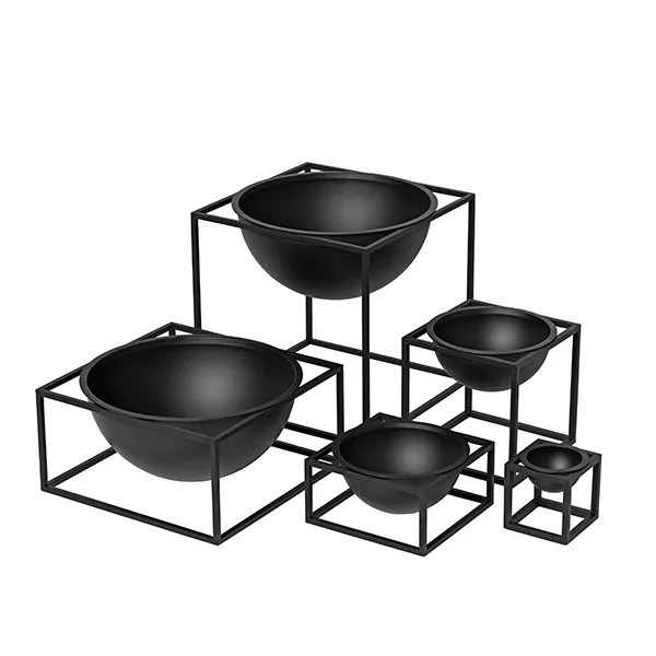 쿠부스 보울 (짧은 다리), black Audo Copenhagen | 오도 코펜하겐