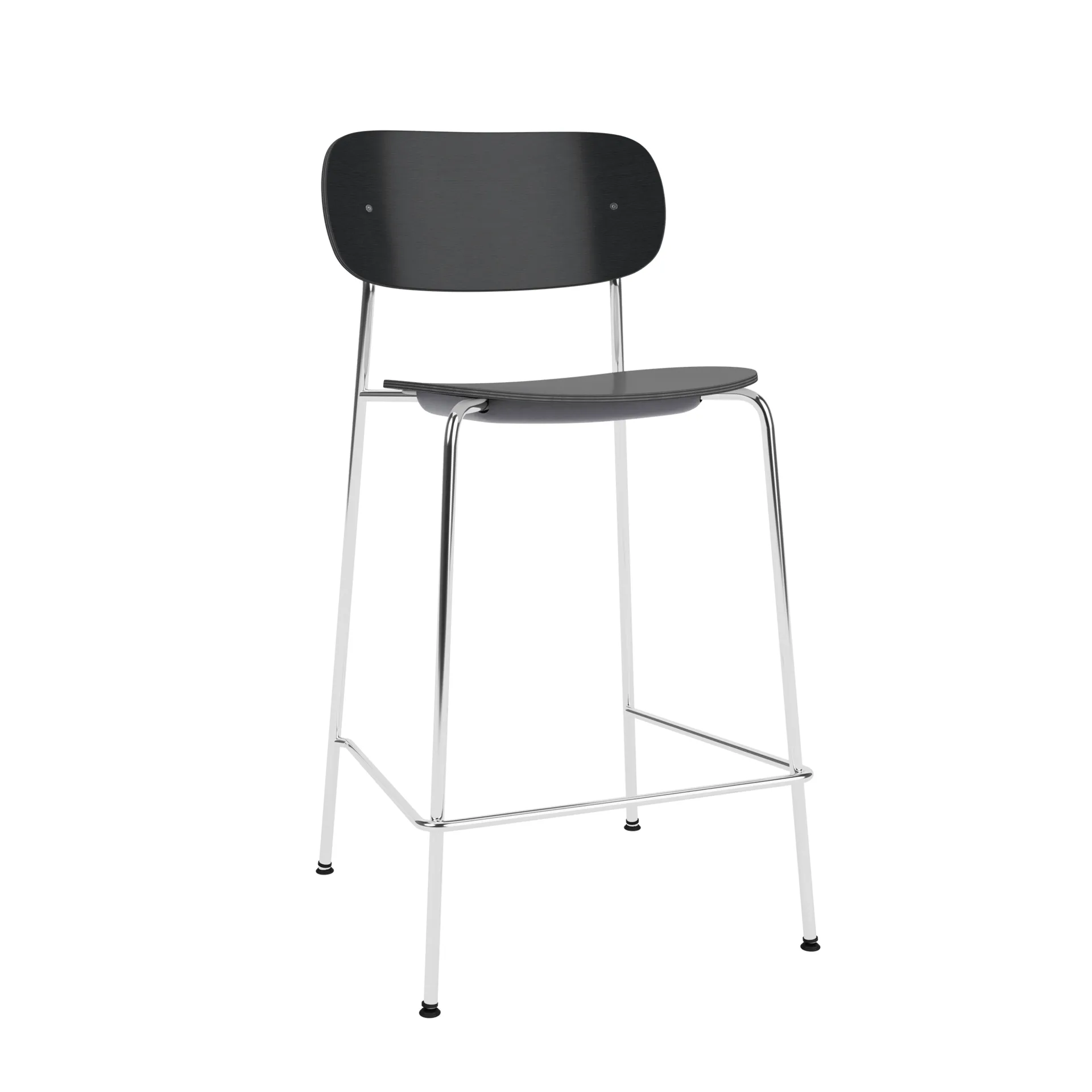 Co Bar Chair 바 스툴, Black oak-chromed steel, 65 cm Audo Copenhagen | 오도 코펜하겐