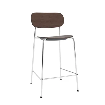Co Bar Chair 바 스툴 - Dark stained oak-chromed steel, 65 cm - Audo Copenhagen | 오도 코펜하겐