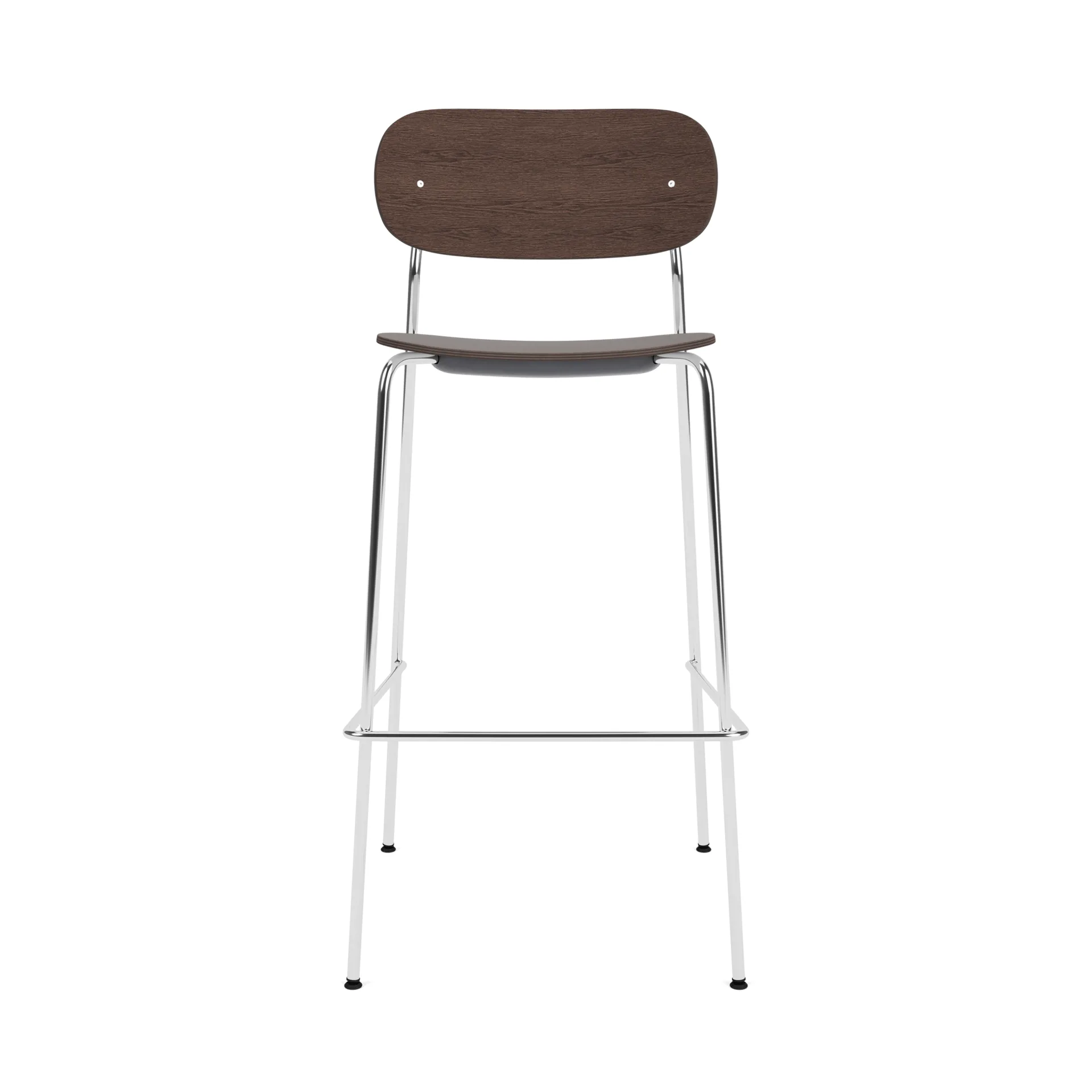 Co Bar Chair 바 스툴, Dark stained oak-chromed steel, 75 cm Audo Copenhagen | 오도 코펜하겐